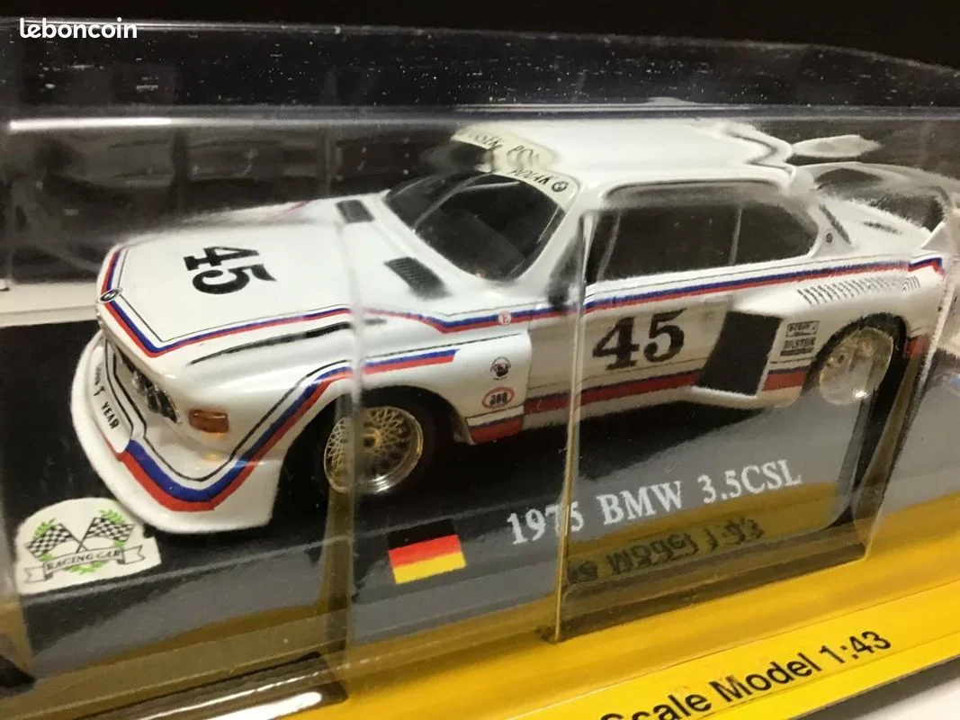 BMW 3.5CSL Vasek Polak le Mans 1975 1/43 superbe voiture rare tres rare collection presse de tres belle qualité