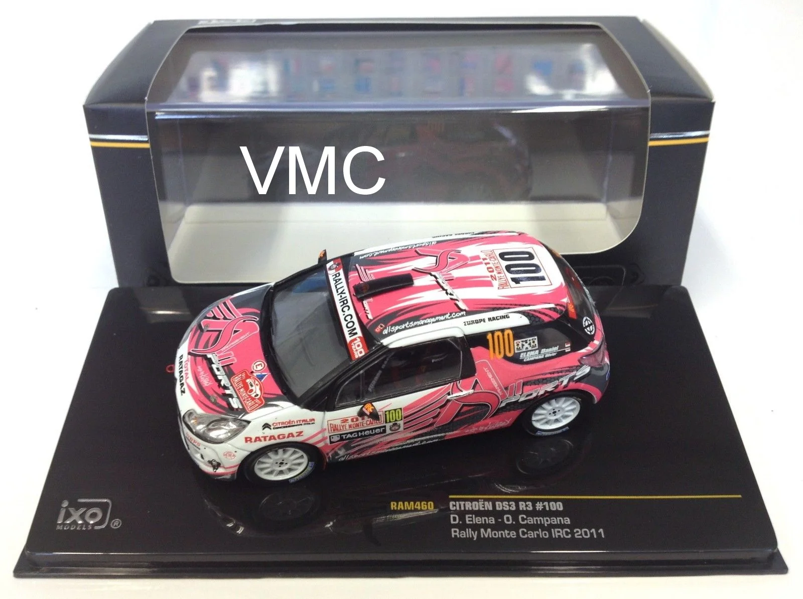 Citroen DS3 R3 Elena campana Rallye Monte Carlo 2011 1/43 IXO RAM460