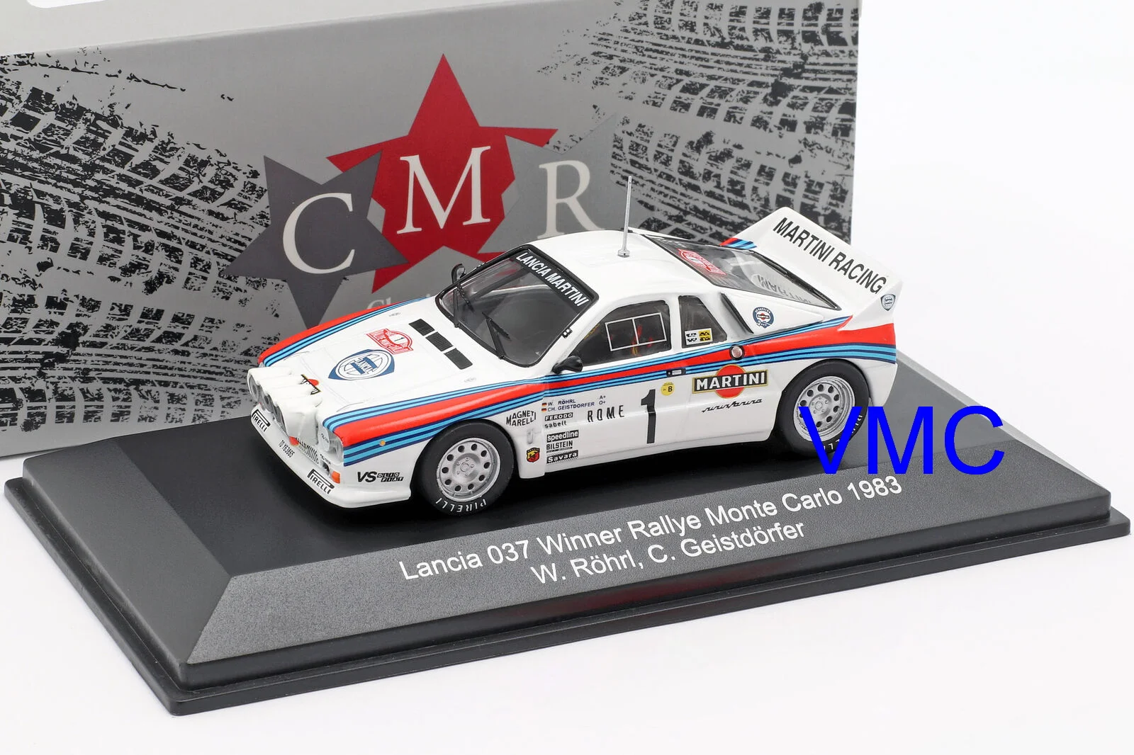 LANCIA 037 MARTINI N 1 WINNER RALLY MONTECARLO 1983 WALTER WRC009 cmr 1/43