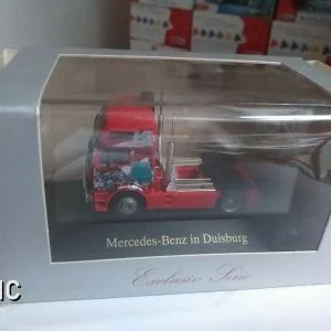 mercedes benz camion tracteur seul rouge decoré 1/87 ho herpa