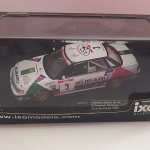 SUBARU LEGACY RS pilote F.CHATRIOT-M.PERIN rallye du TOUR DE CORSE 1991 1/43 IXO