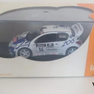 PEUGEOT 206 WRC #14 TOUR DE CORSE 1999 F.DELECOUR-D.GRATALOUP 1/43 IXO