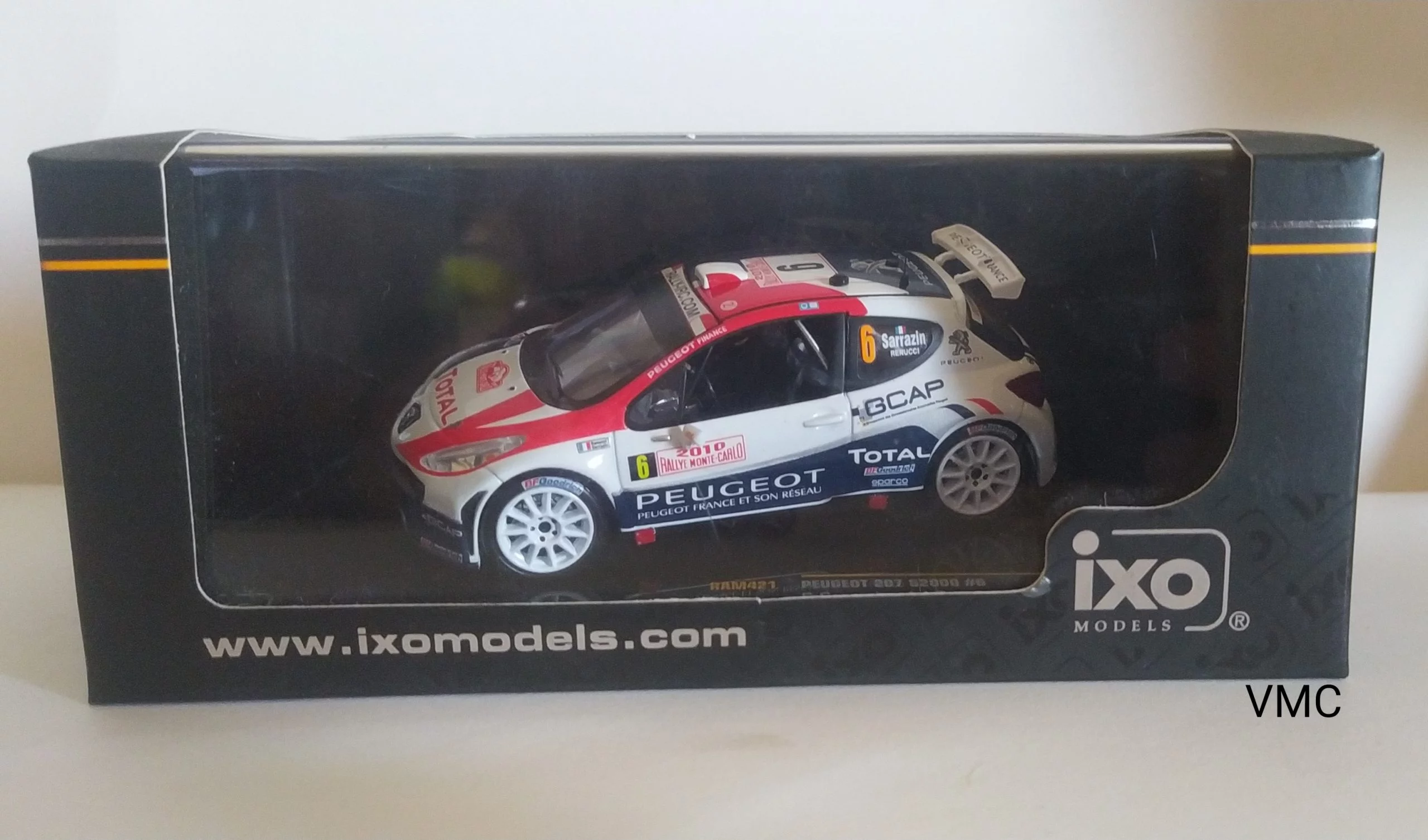 PEUGEOT 207 S2000 #6 S.SARRAZIN-J-J.RENUCCI 4th RALLY MONTE CARLO 2010 1/43 IXO