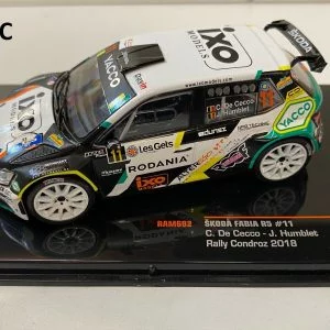 skoda fabia r5 evo c de cecco j humblet rallye condroz 2019 1/43 ixo