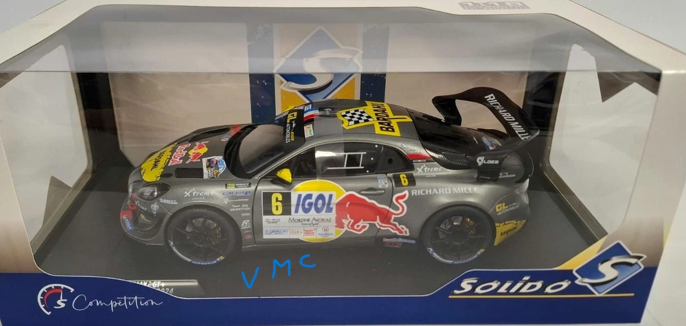 Alpine A110 RGT+ n° 6 loeb Rallye Mont Blanc 2024 1/18 Solido S1801630