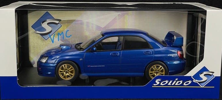 Subaru Impreza WRX STI Sonic bleu 2003 1/18 solido S1812301