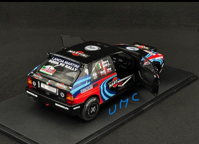 LANCIA Delta HF Intégrale Rallye Monte Carlo 1990 1/18 SOLIDO S1807809 hommage a Miki BIASION VERSSION NOIR